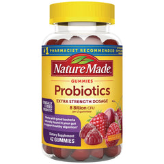 Extra Strength Dosage Probiotics Gummies - Raspberry & Cherry