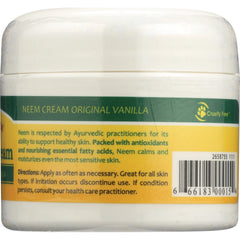 TheraNeem Naturals Neem Cream - Organic Vanilla