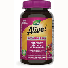 Alive! Womens 50+ Premium Gummy Multivitamin - Cherry & Grape