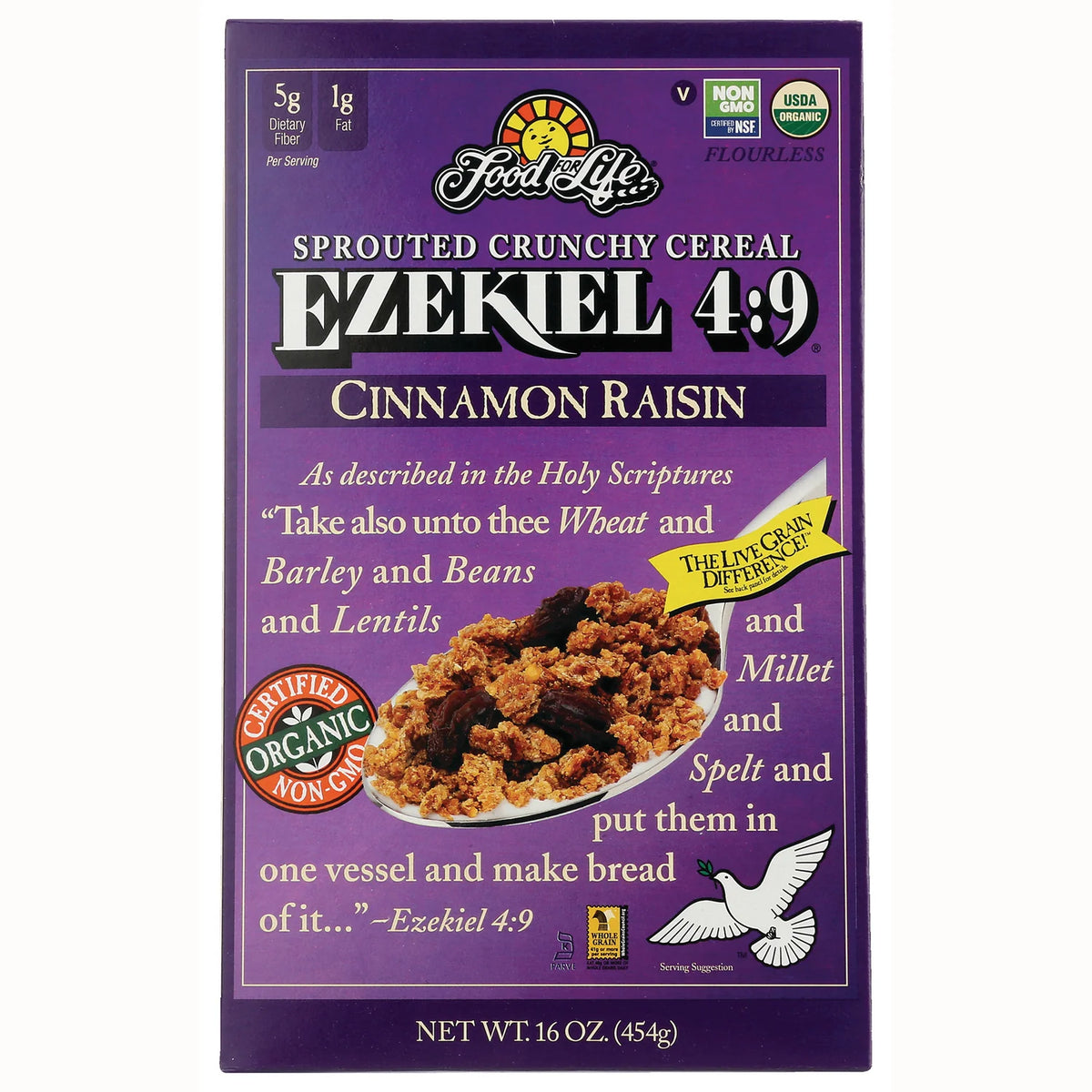 Sprouted Crunchy Cereal Ezekiel 4:9 - Cinnamon Raisin