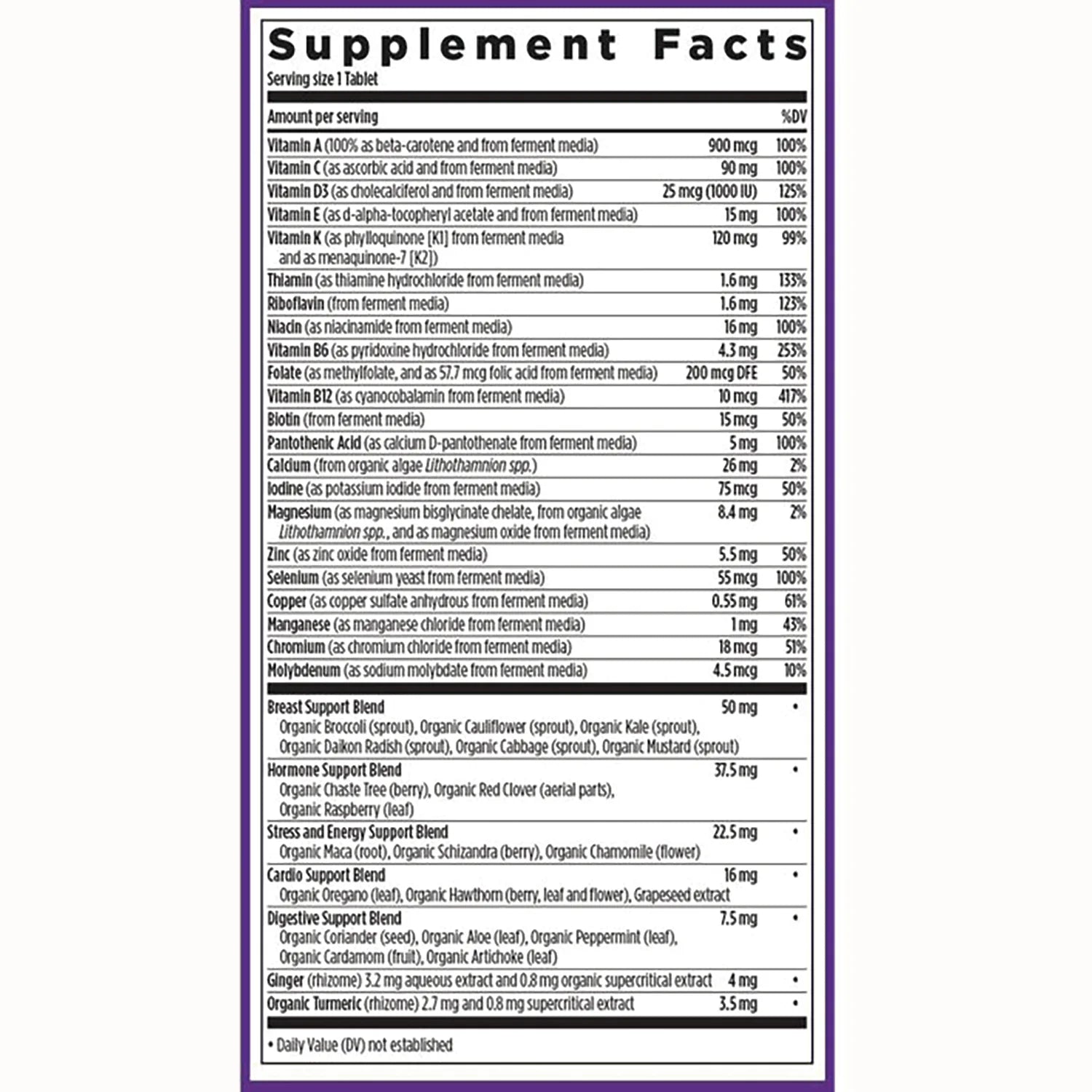 One Daily Every Womans Multivitamin 40+