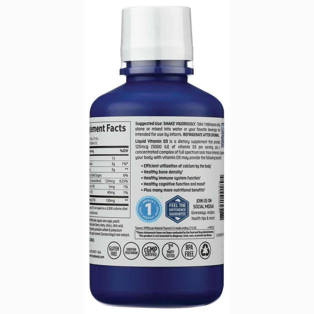 Liquid Vitamin D3 + Ionic Trace Minerals - Tropical Cherry