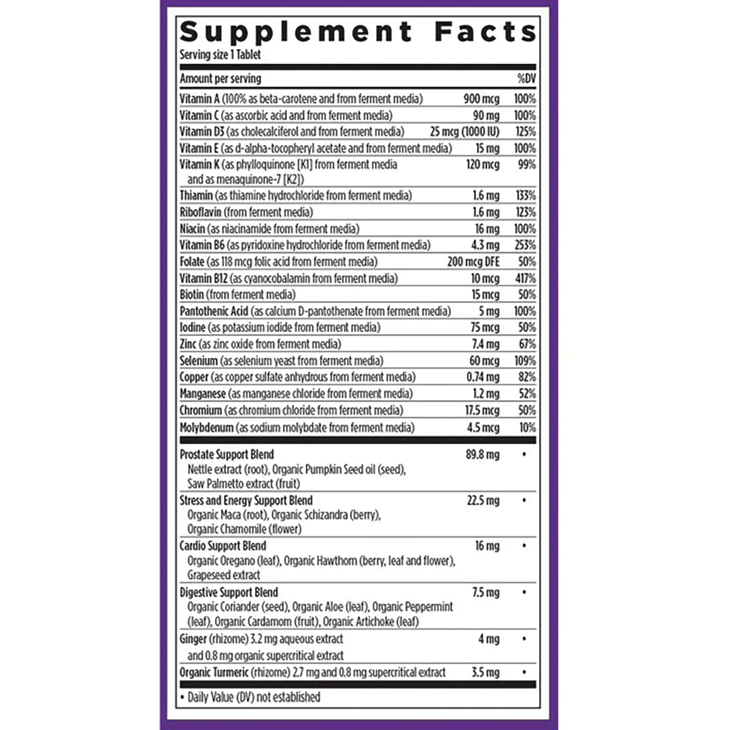 One Daily Every Mans Multivitamin 40+
