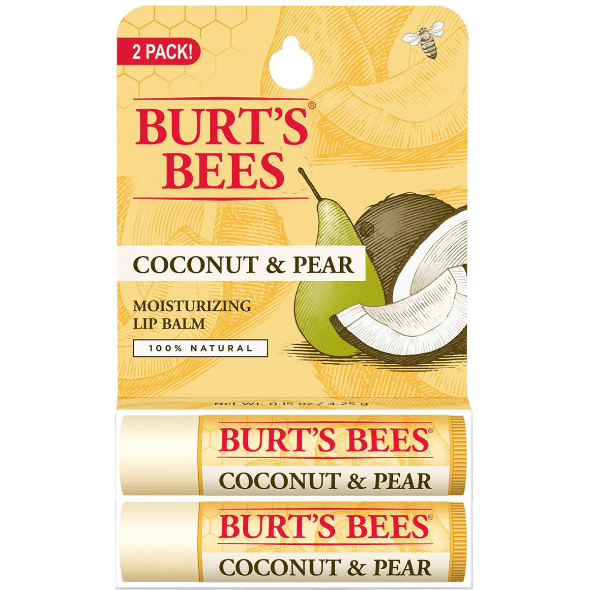 Lip Balm 2 Pack - Coconut & Pear