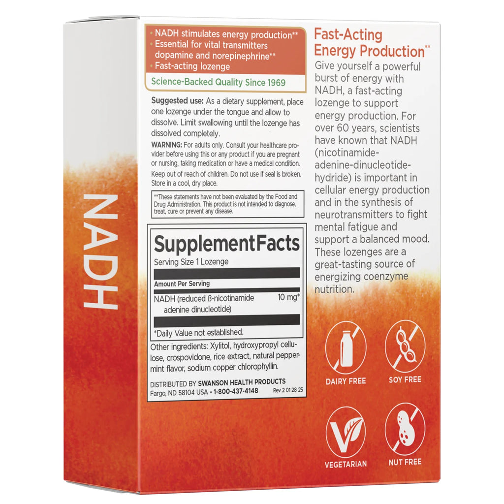 NADH - Fast-Acting Peppermint Lozenges