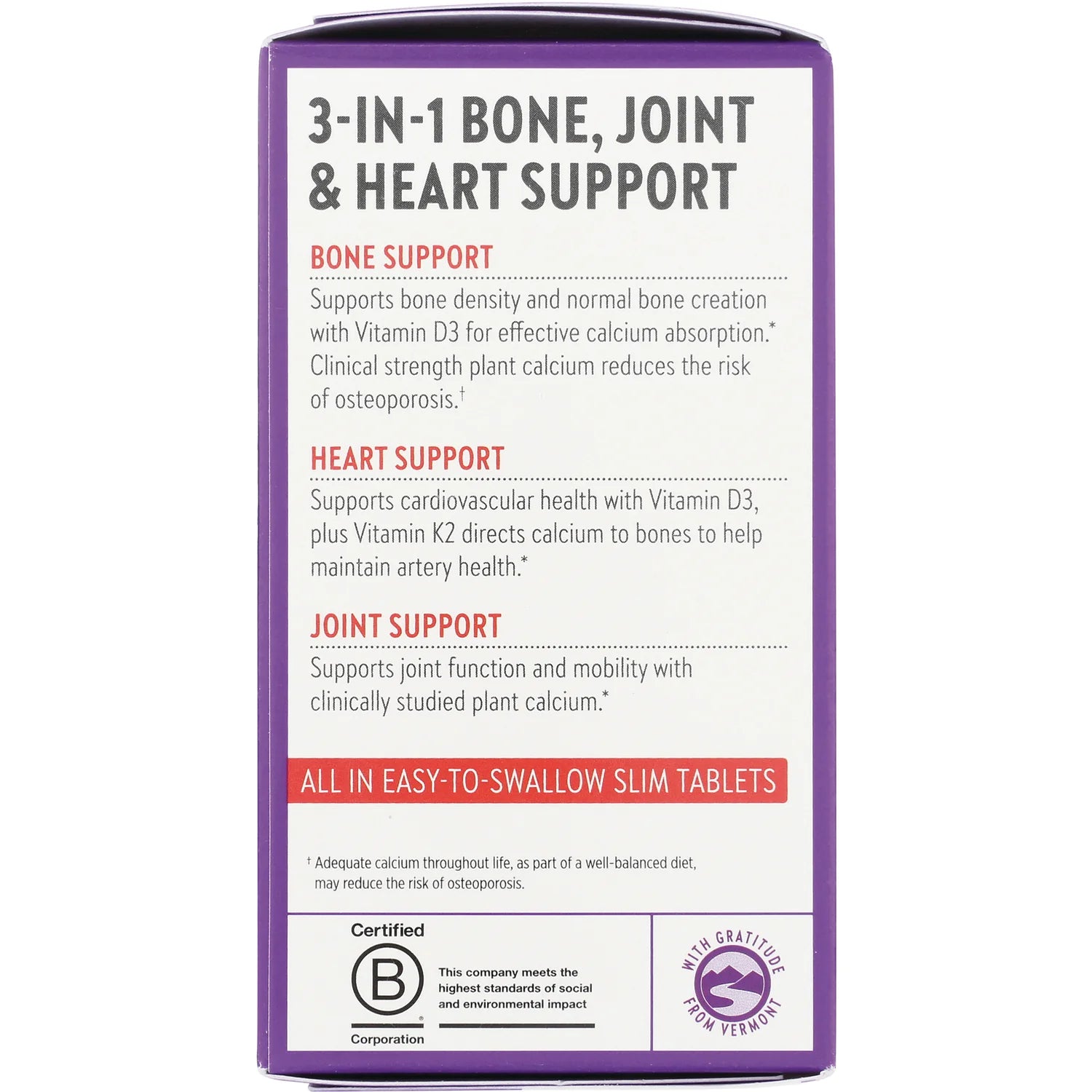 Plant Calcium Bone Strength Take Care - Slim Tablets
