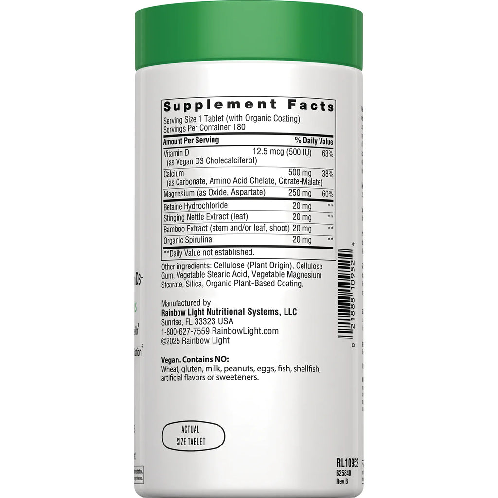 Calcium with Magnesium & Vegan D3+