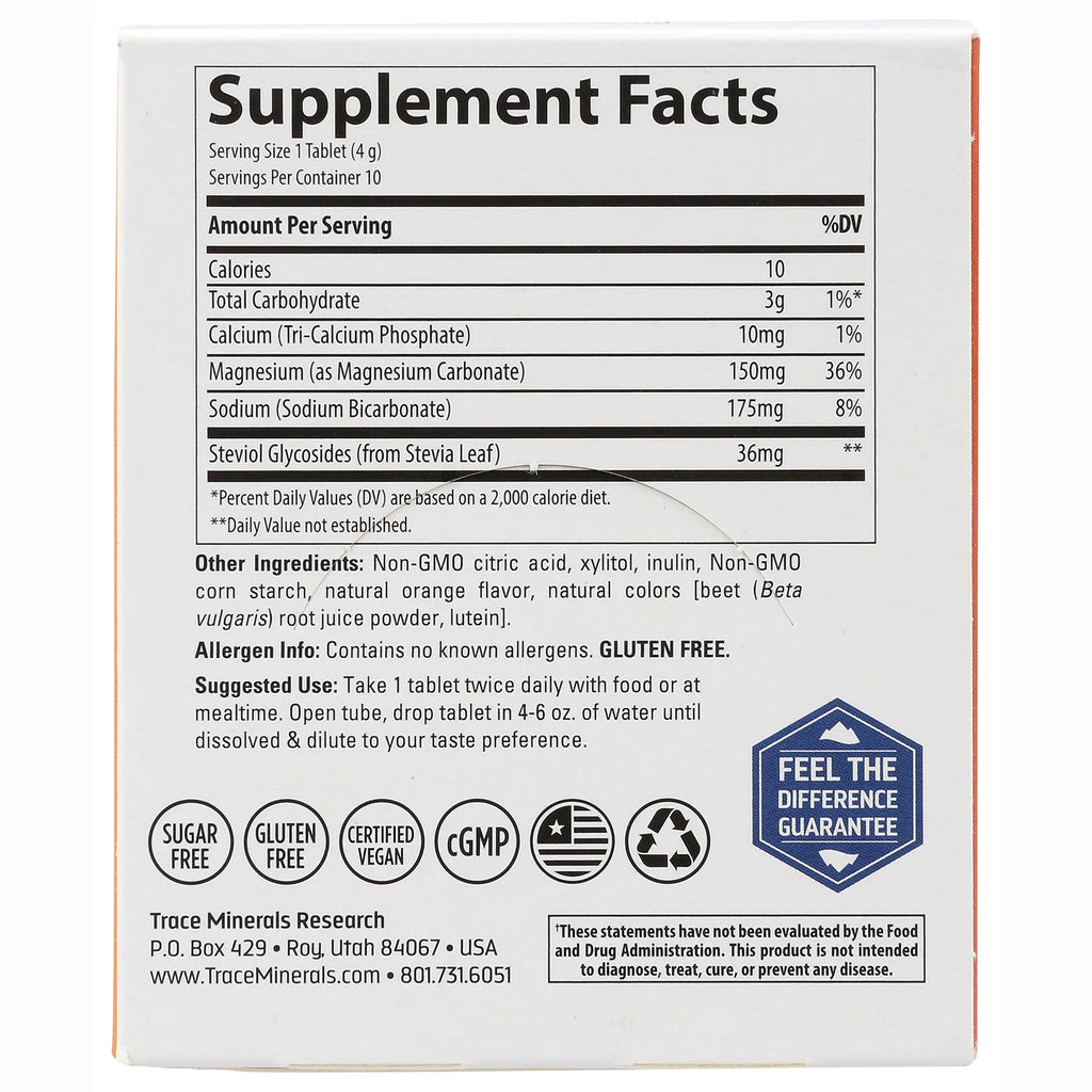 Magnesium Effervescent Tablets - Orange