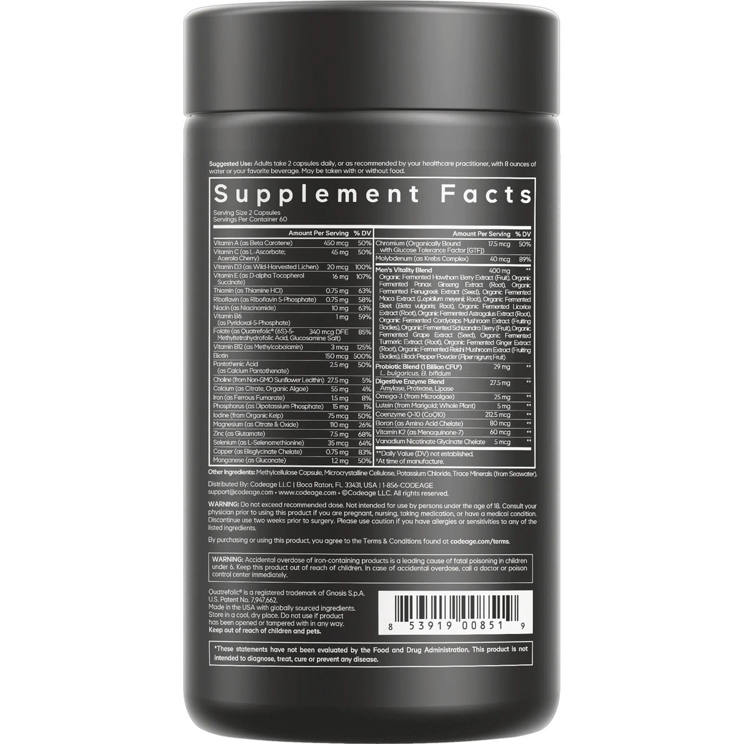 Mens Fermented Multivitamin+