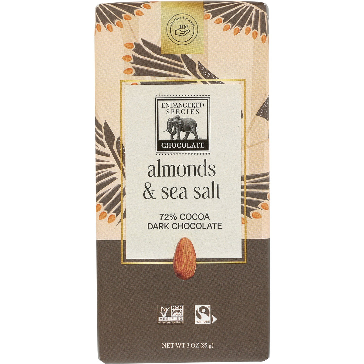 72% Cocoa Dark Chocolate - Almonds & Sea Salt