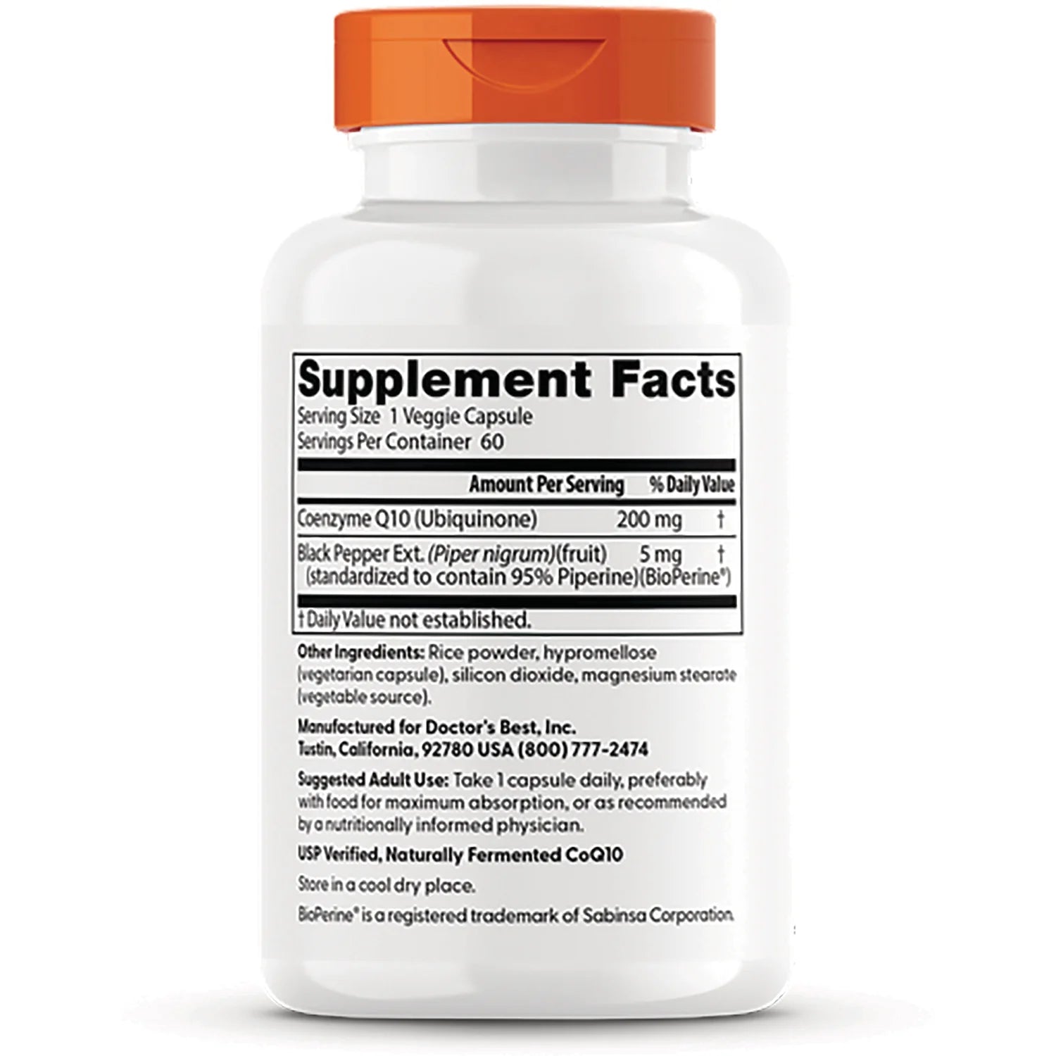 High Absorption CoQ10 with BioPerine