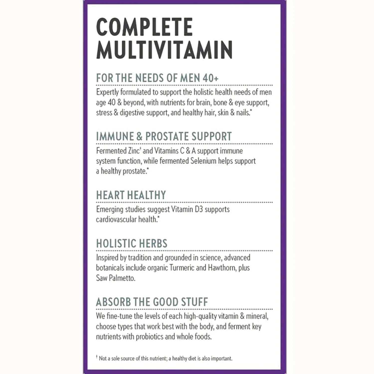 One Daily Every Mans Multivitamin 40+