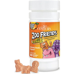 Zoo Friends with Extra C Childrens Multivitamin - Orange