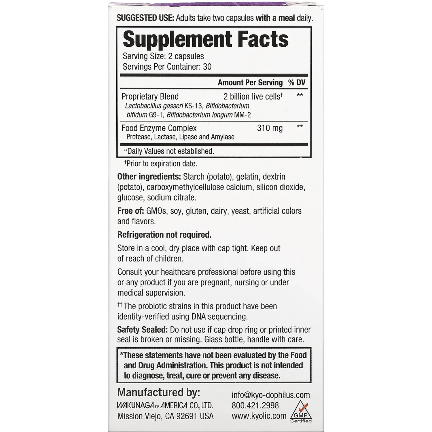 Kyo-Dophilus Probiotics Plus Enzymes