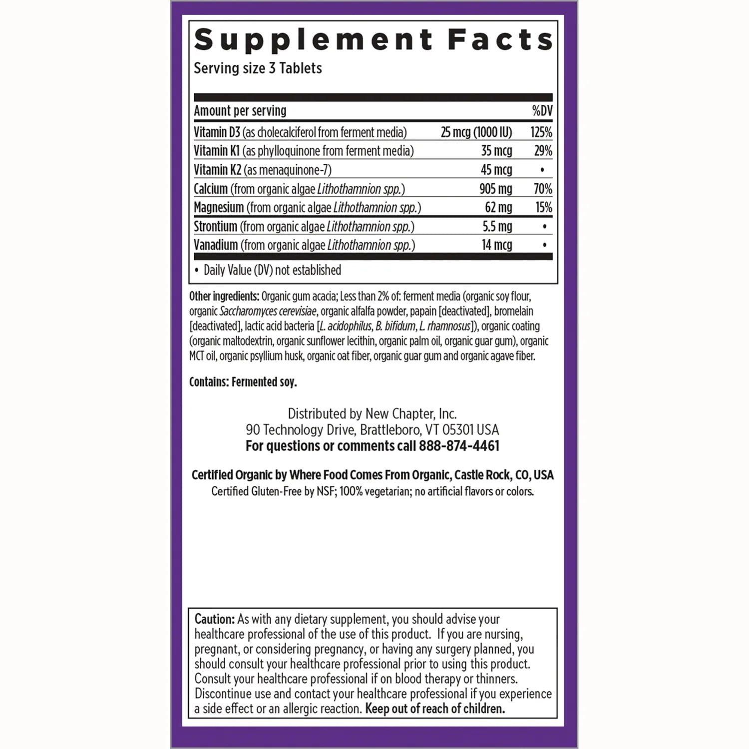 Plant Calcium Bone Strength Take Care - Slim Tablets