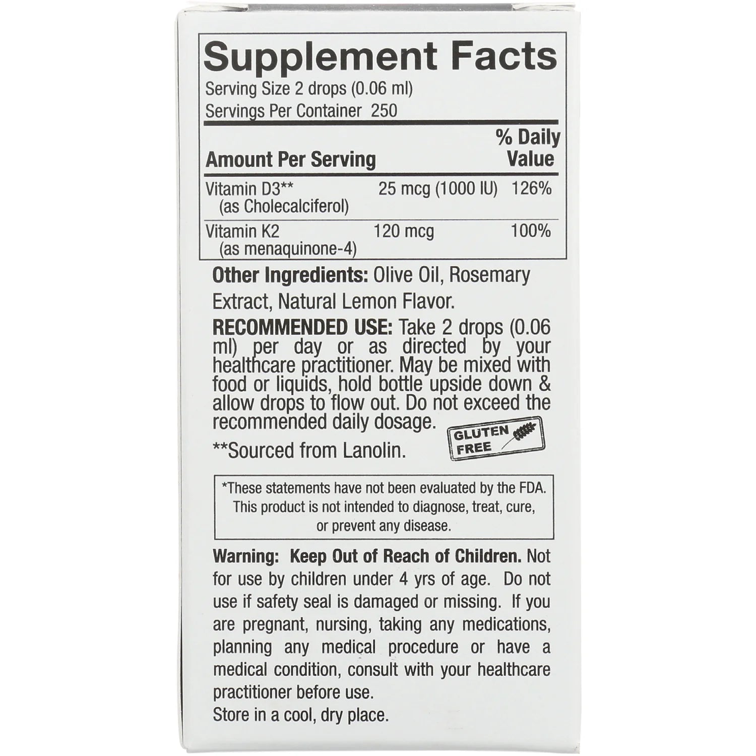 Vitamin D3 & K2