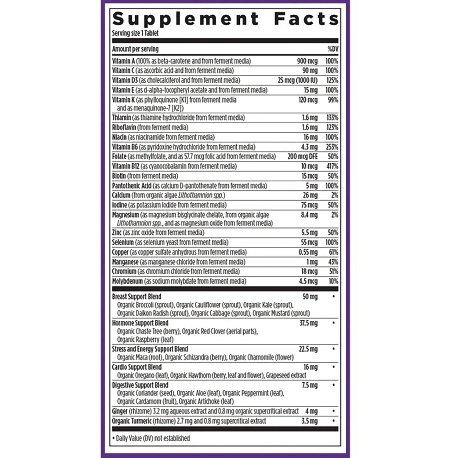 One Daily Every Womans Multivitamin 40+