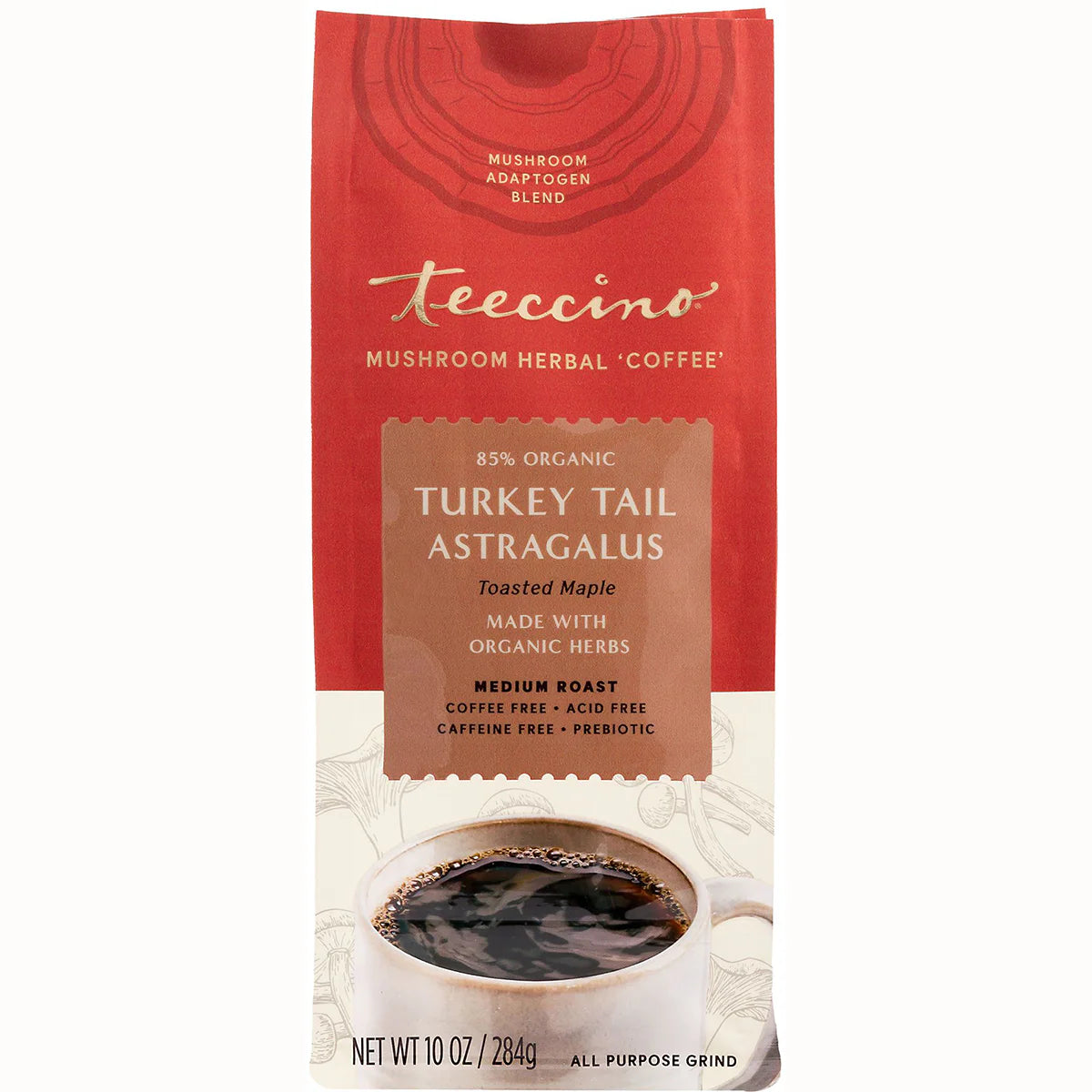 Mushroom Herbal Coffee Turkey Tail Astragalus -Toasted Maple