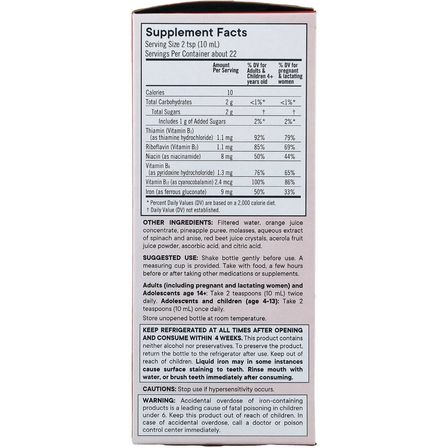 Flora Iron wiht B-Vitamin Complex