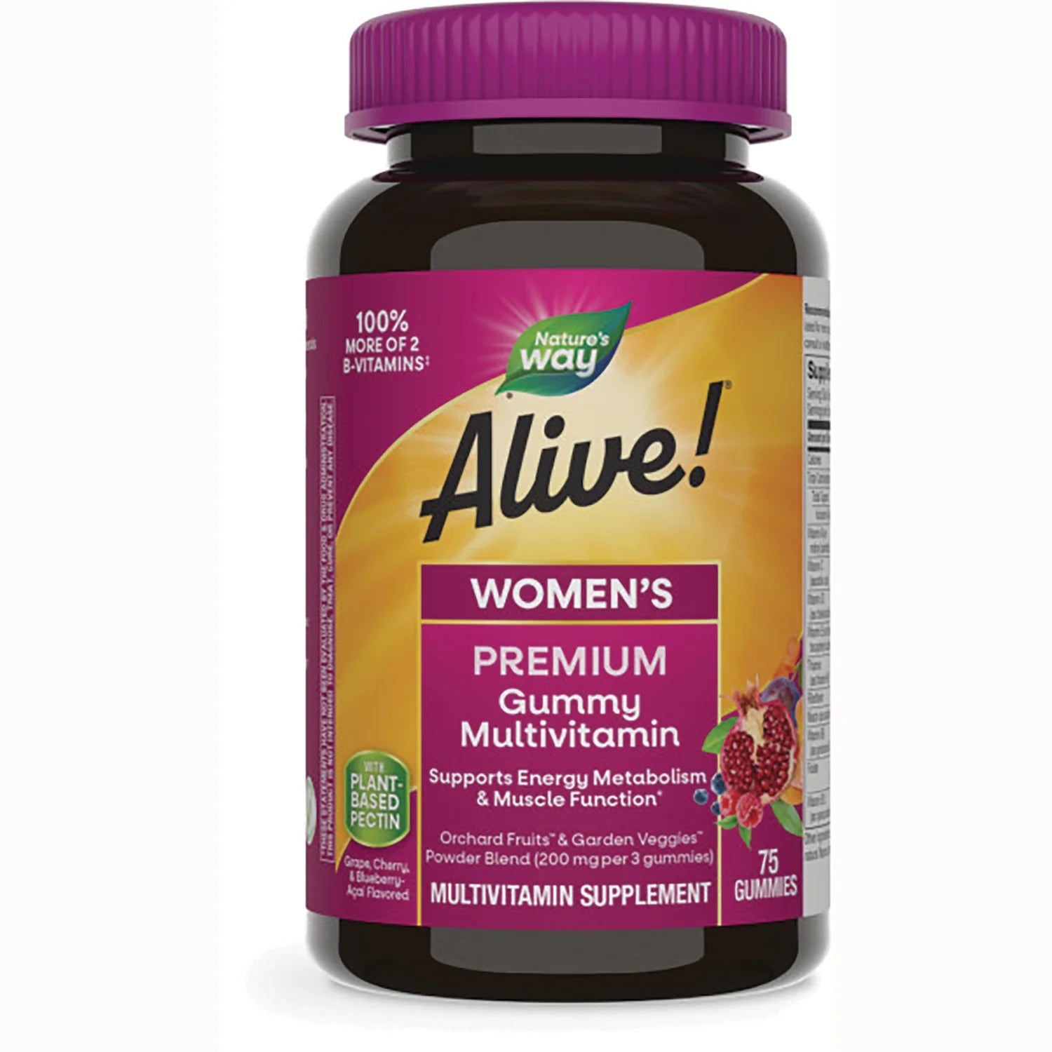 Alive! Womens Gummy Multivitamin - Grape, Cherry & Blueberry