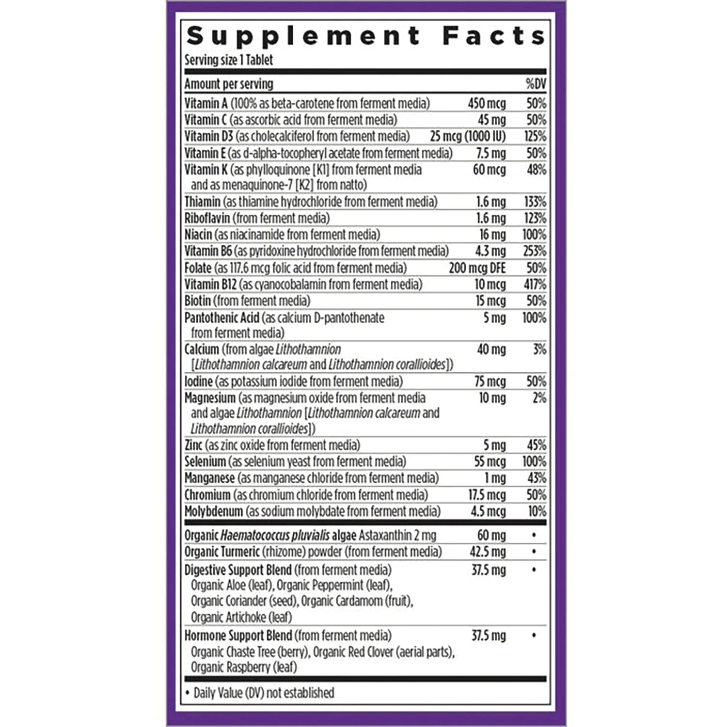 One Daily Every Womans Multivitamin 55+