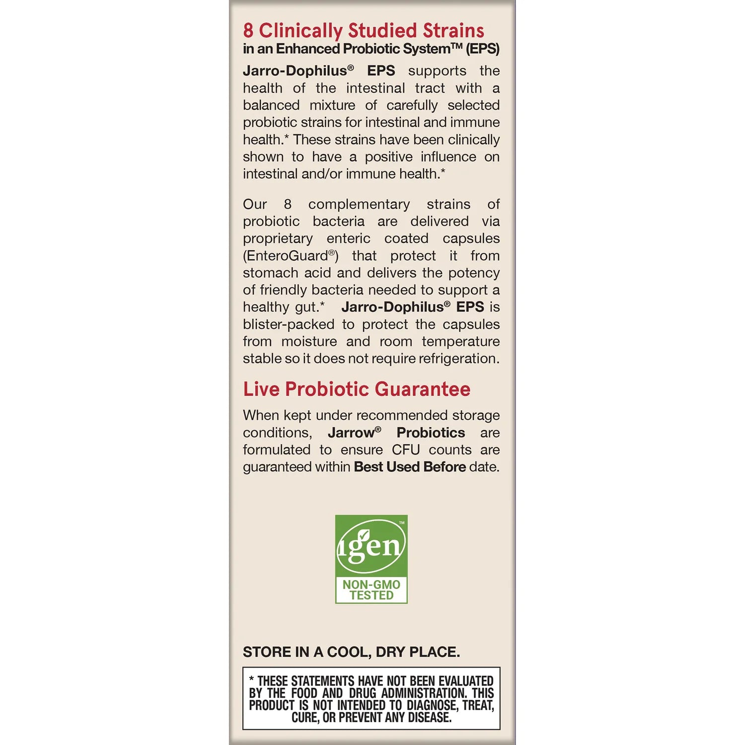 Vegetarian Jarro-Dophilus EPS