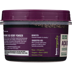 Freeze-Dried Organic Acai Berry Powder