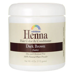 Henna Hair Color and Conditioner - Dark Brown (Sable)