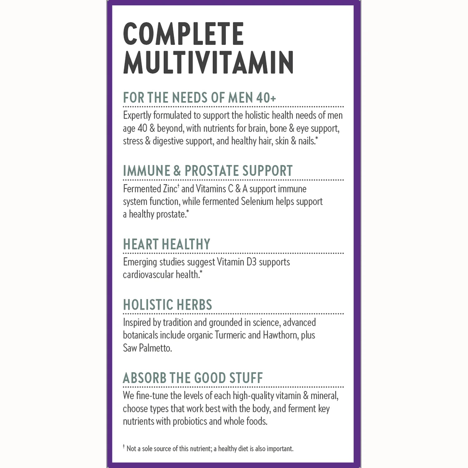 One Daily Every Mans Mulitvitamin 40+