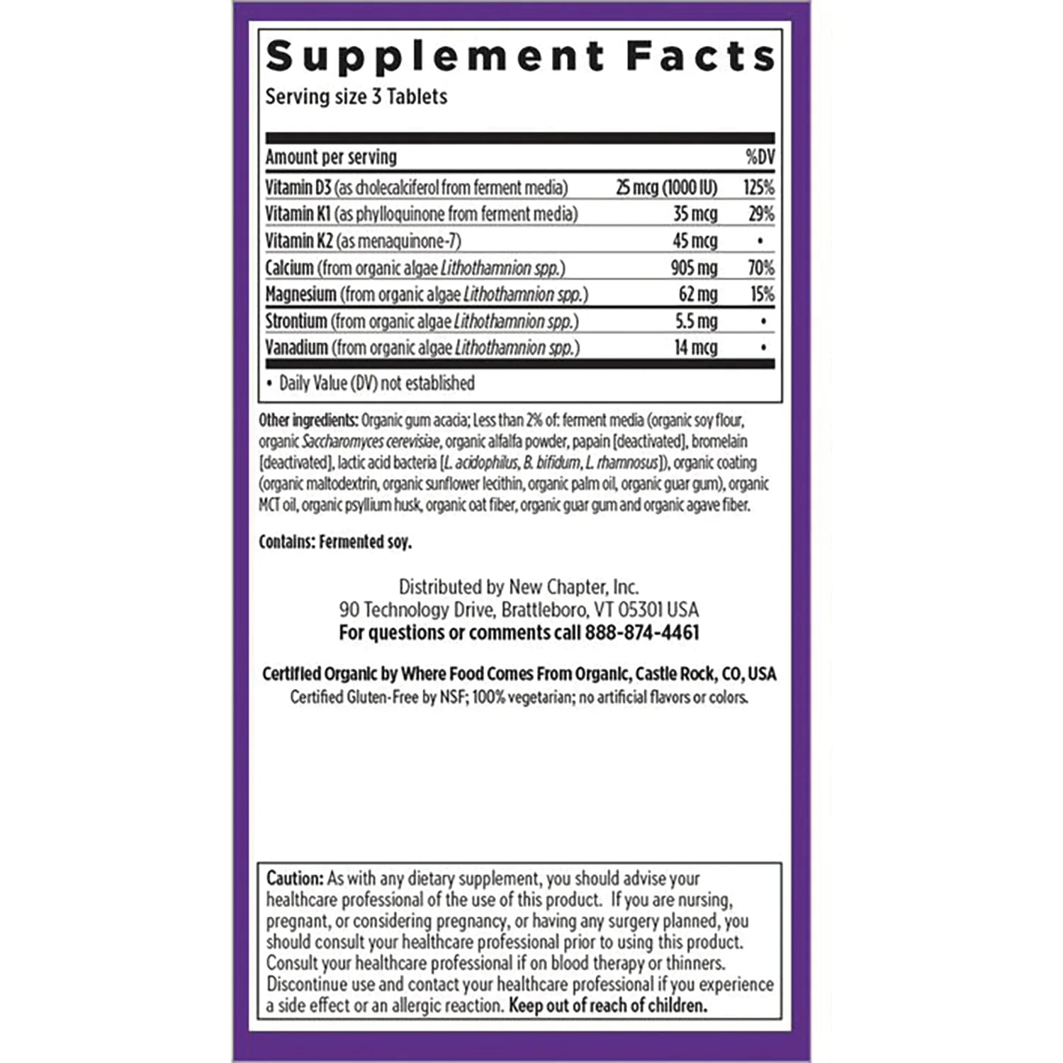 Plant Calcium Bone Strength Take Care - Slim Tablets