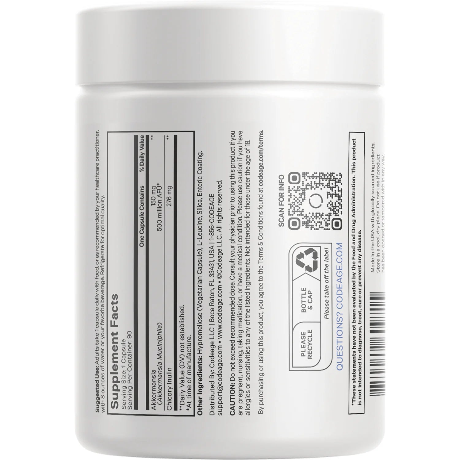 Akkermansia 500 Ultra Probiotic & Prebiotic