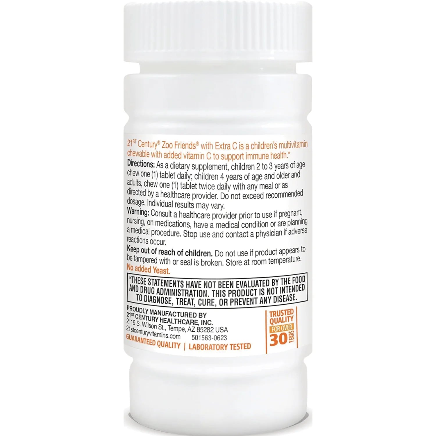 Zoo Friends with Extra C Childrens Multivitamin - Orange
