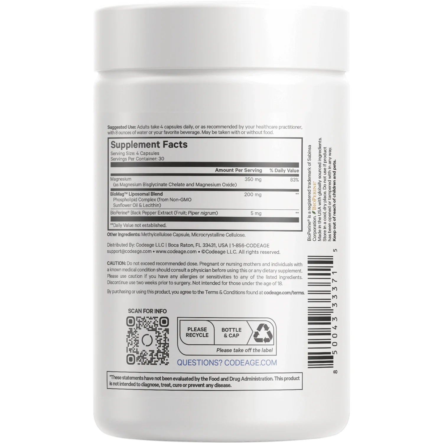 Liposomal Magnesium Glycinate