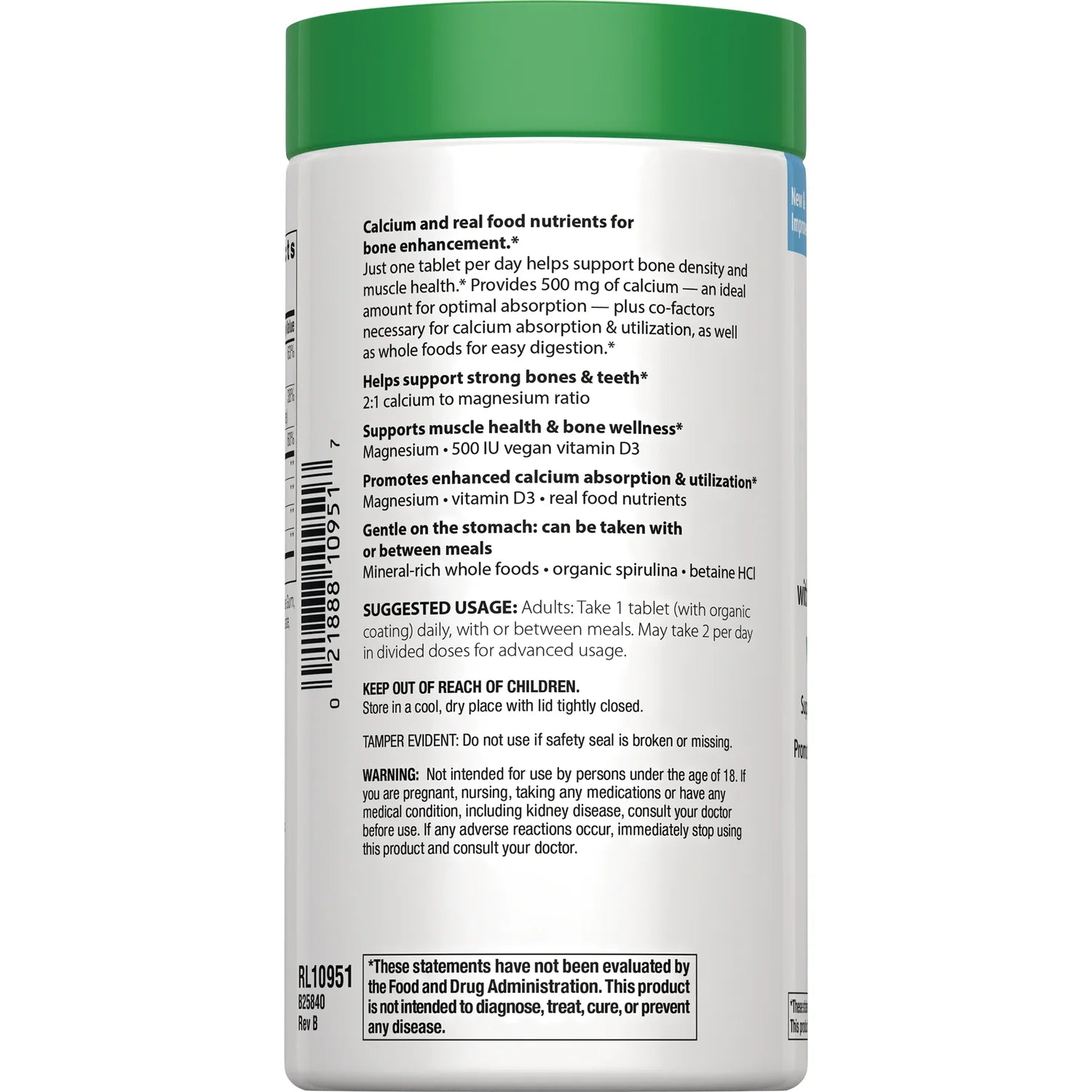 Calcium with Magnesium & Vegan D3+