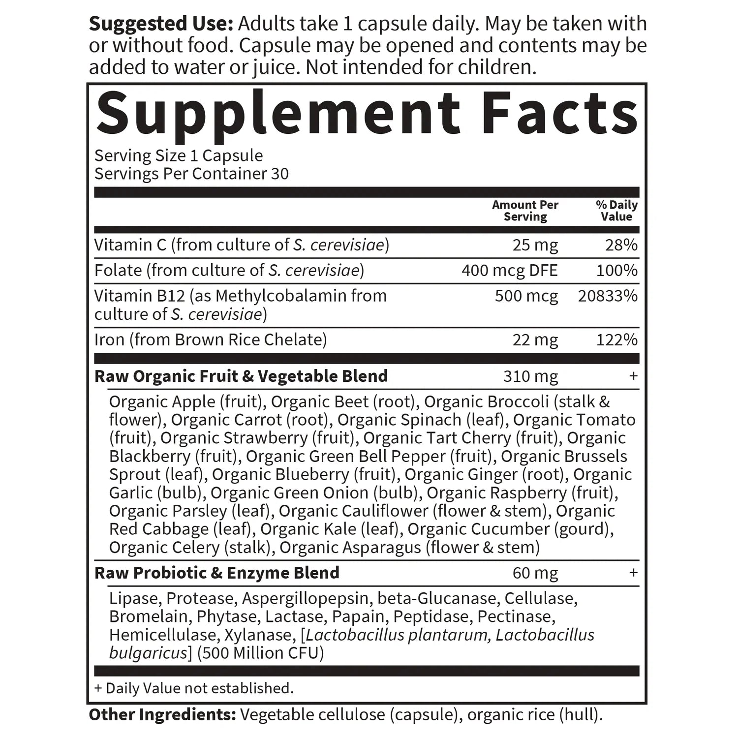 Vitamin Code Raw Iron