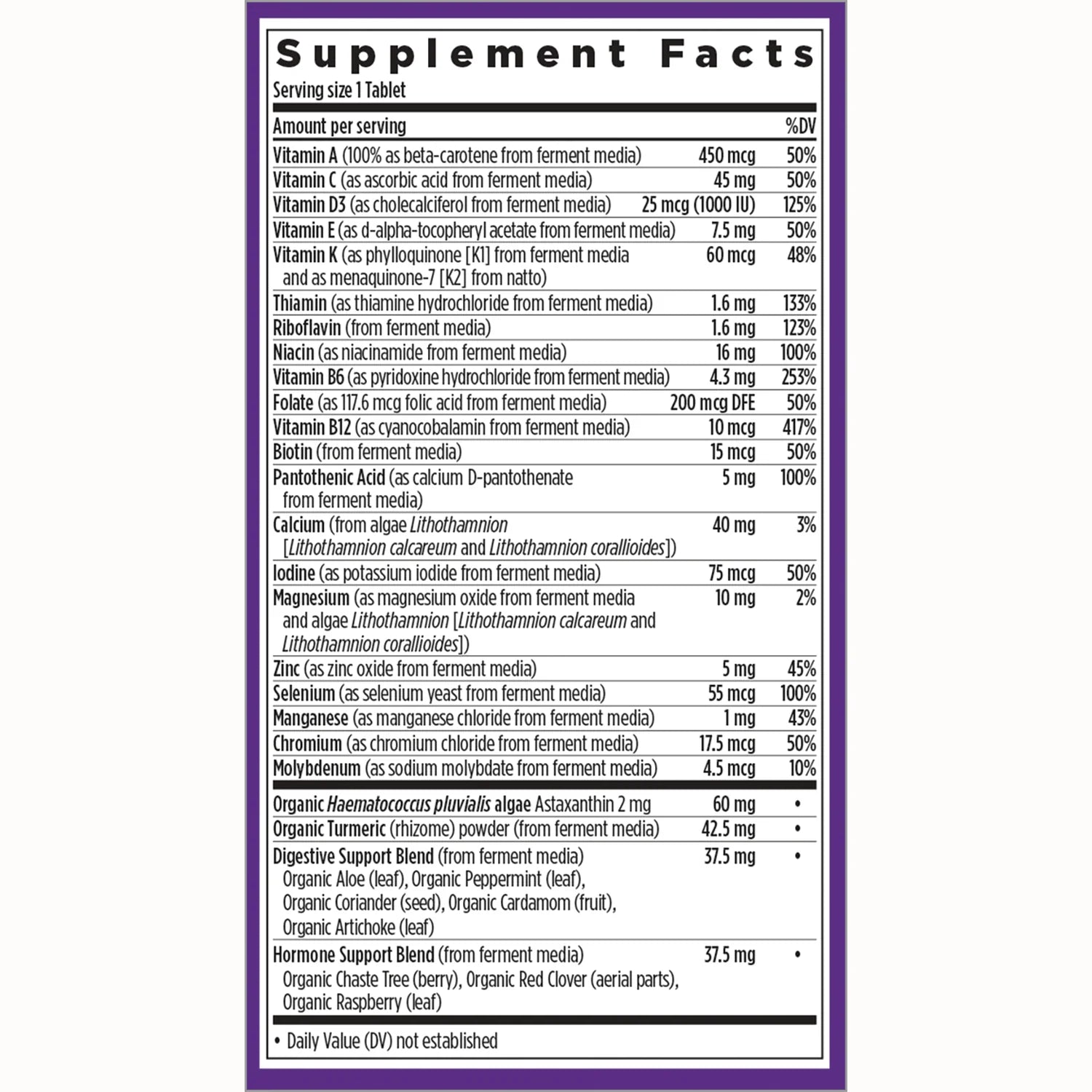 One Daily Every Womans Multivitamin 55+