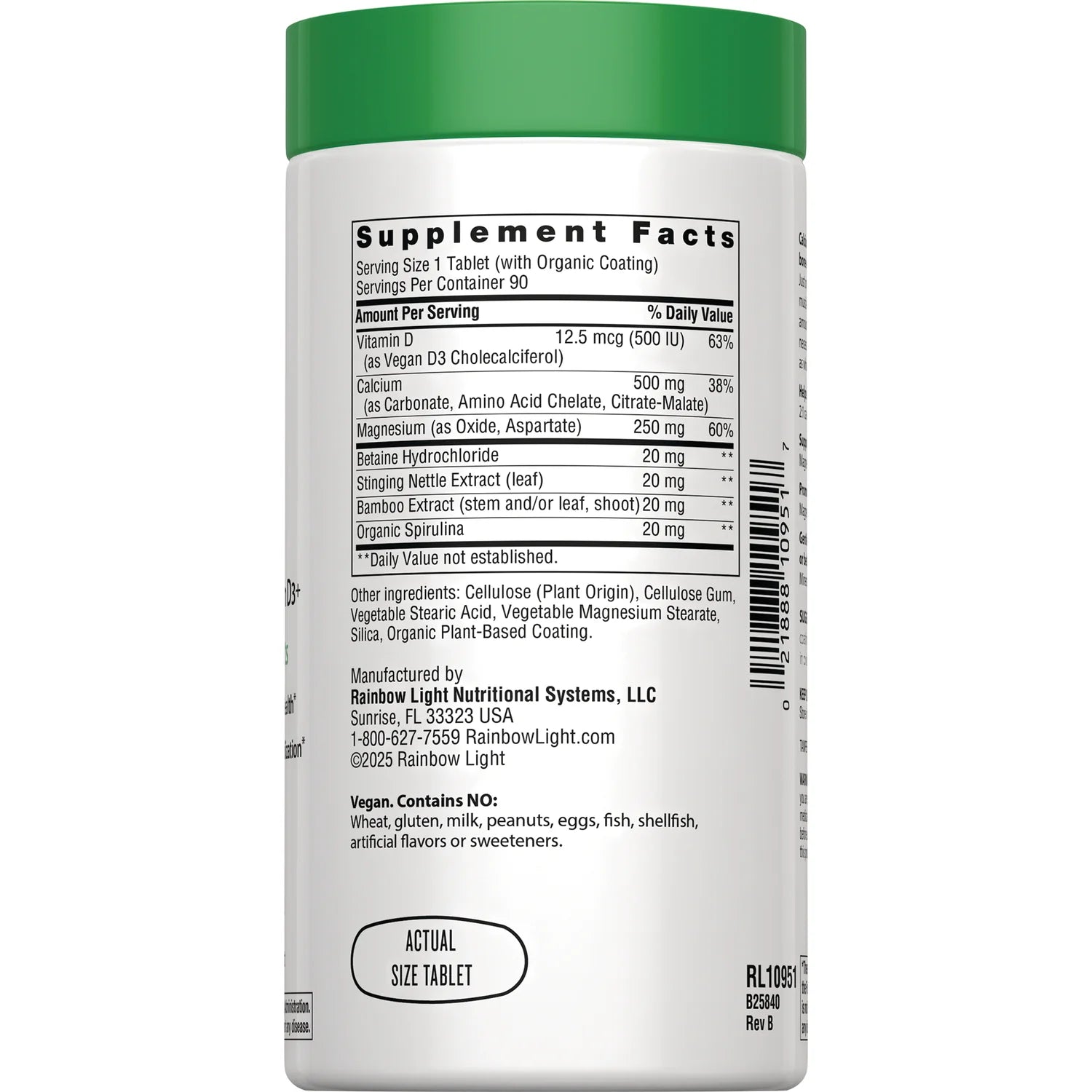 Calcium with Magnesium & Vegan D3+