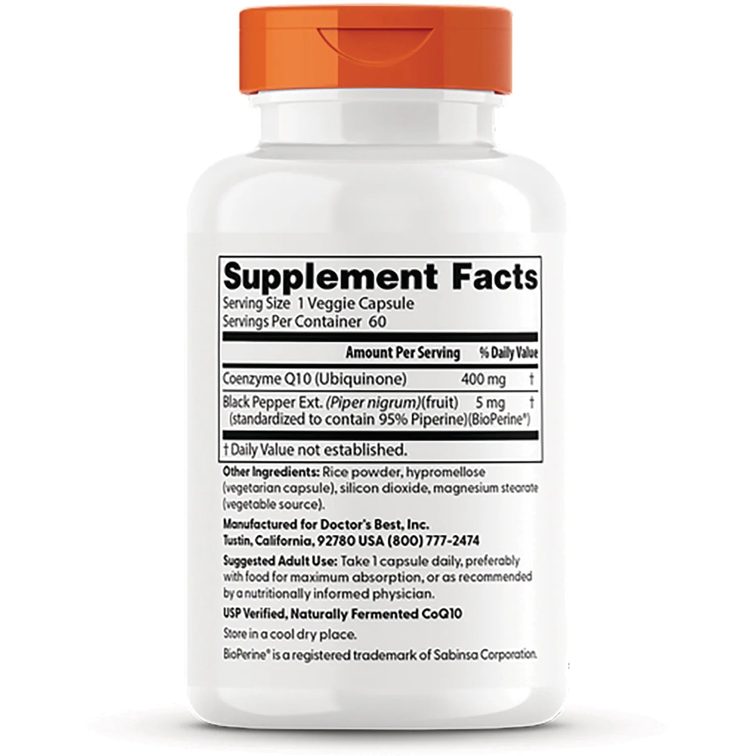 High Absorption CoQ10 with BioPerine