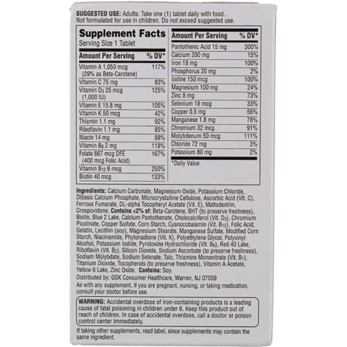 Multivitamin/Multimineral Women