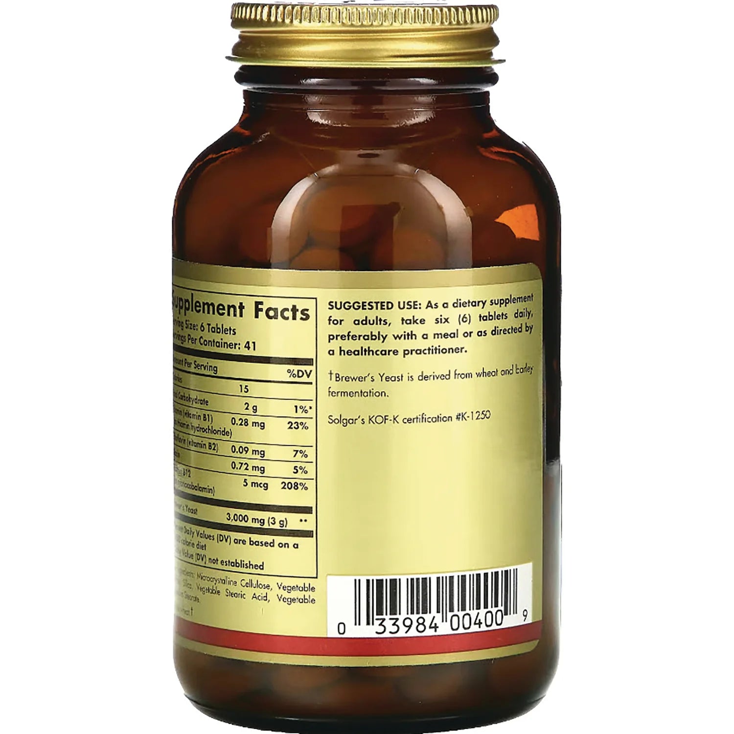 Brewers Yeast 7 1/2 Grains with Vitamin B 12